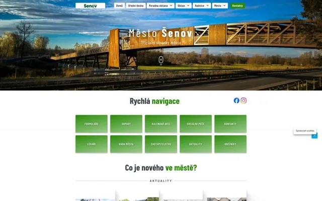 Město Šenov web